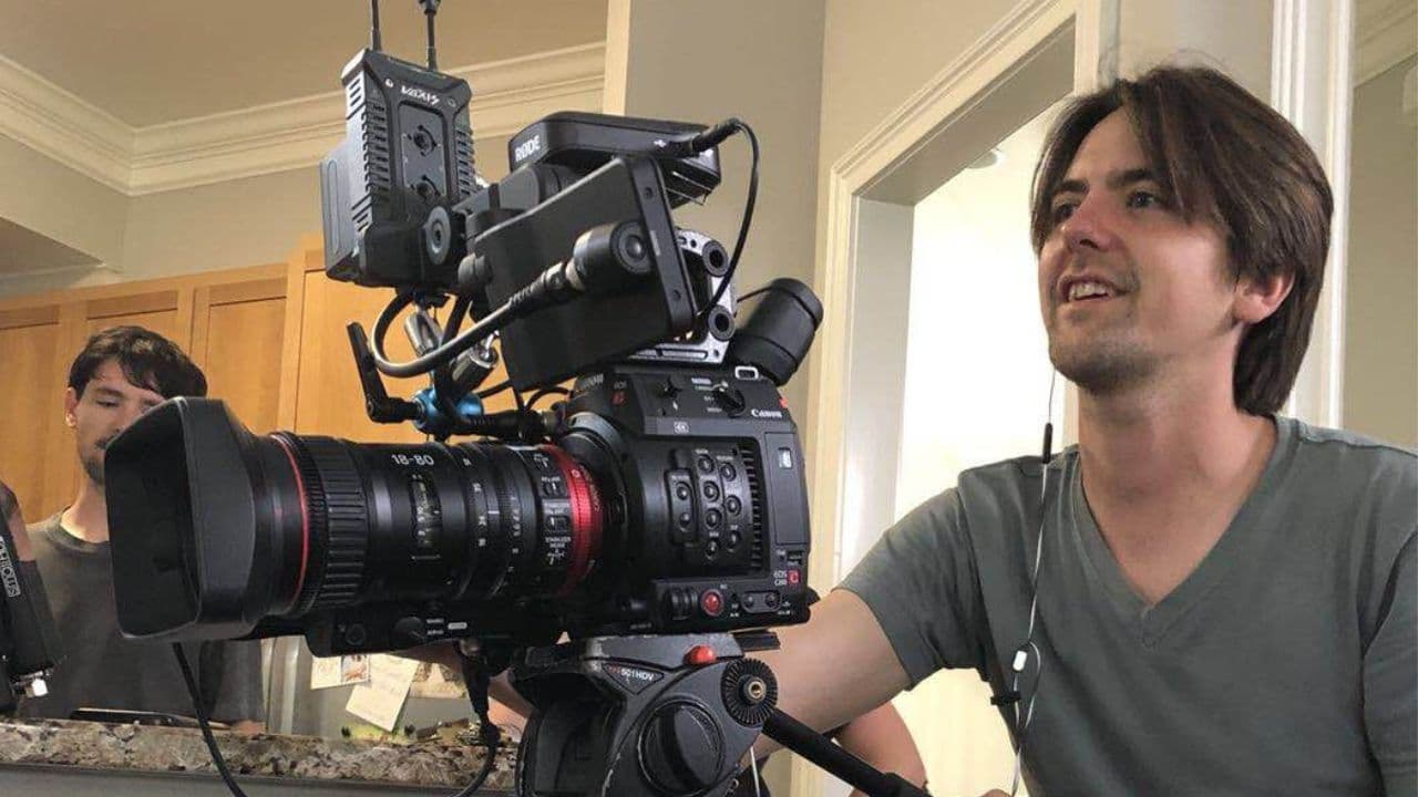 Mike shooting handheld on a Canon cinema camera