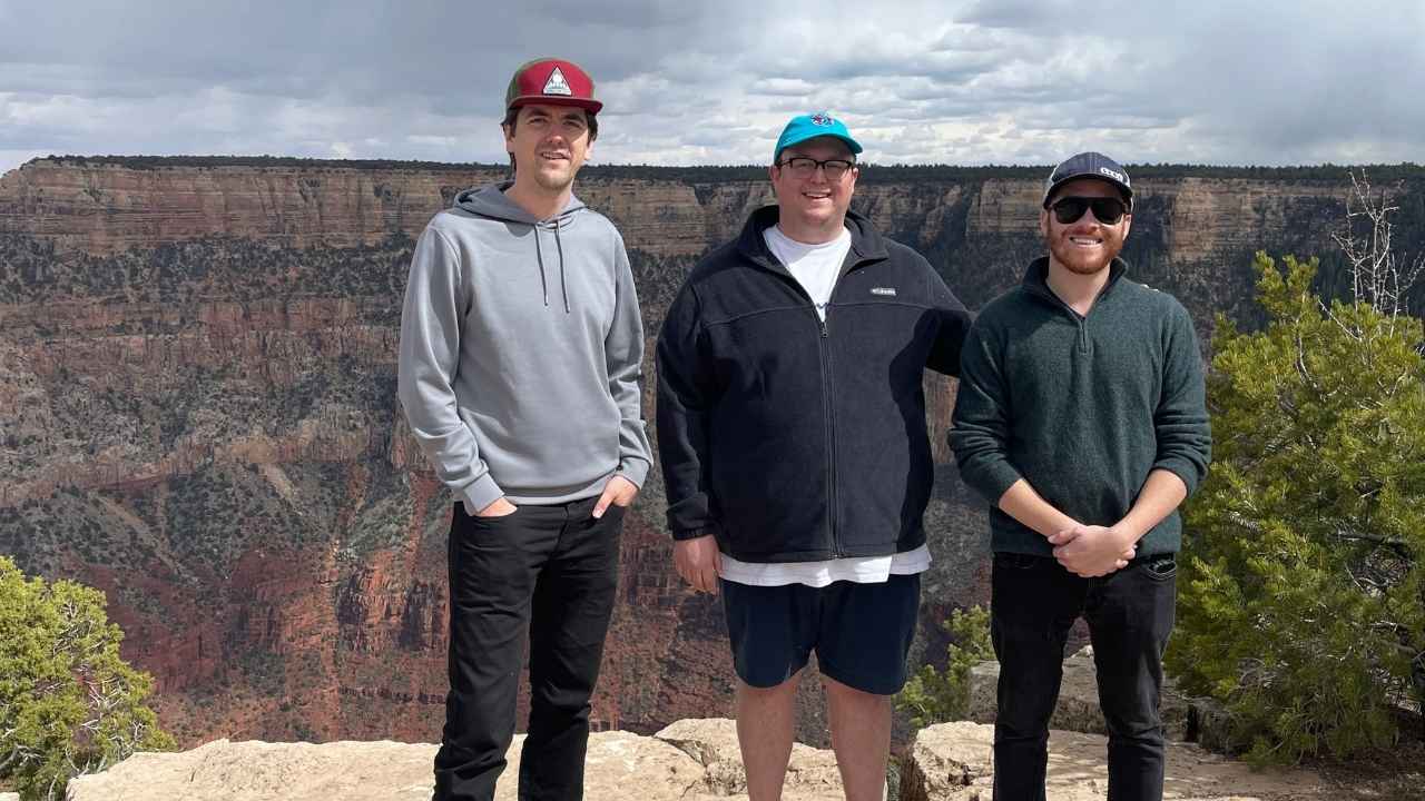 Mike, Will and James on location at the Grand Canyon